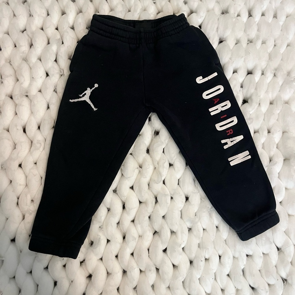 Jordan Kids Black Sweatpants with Logo